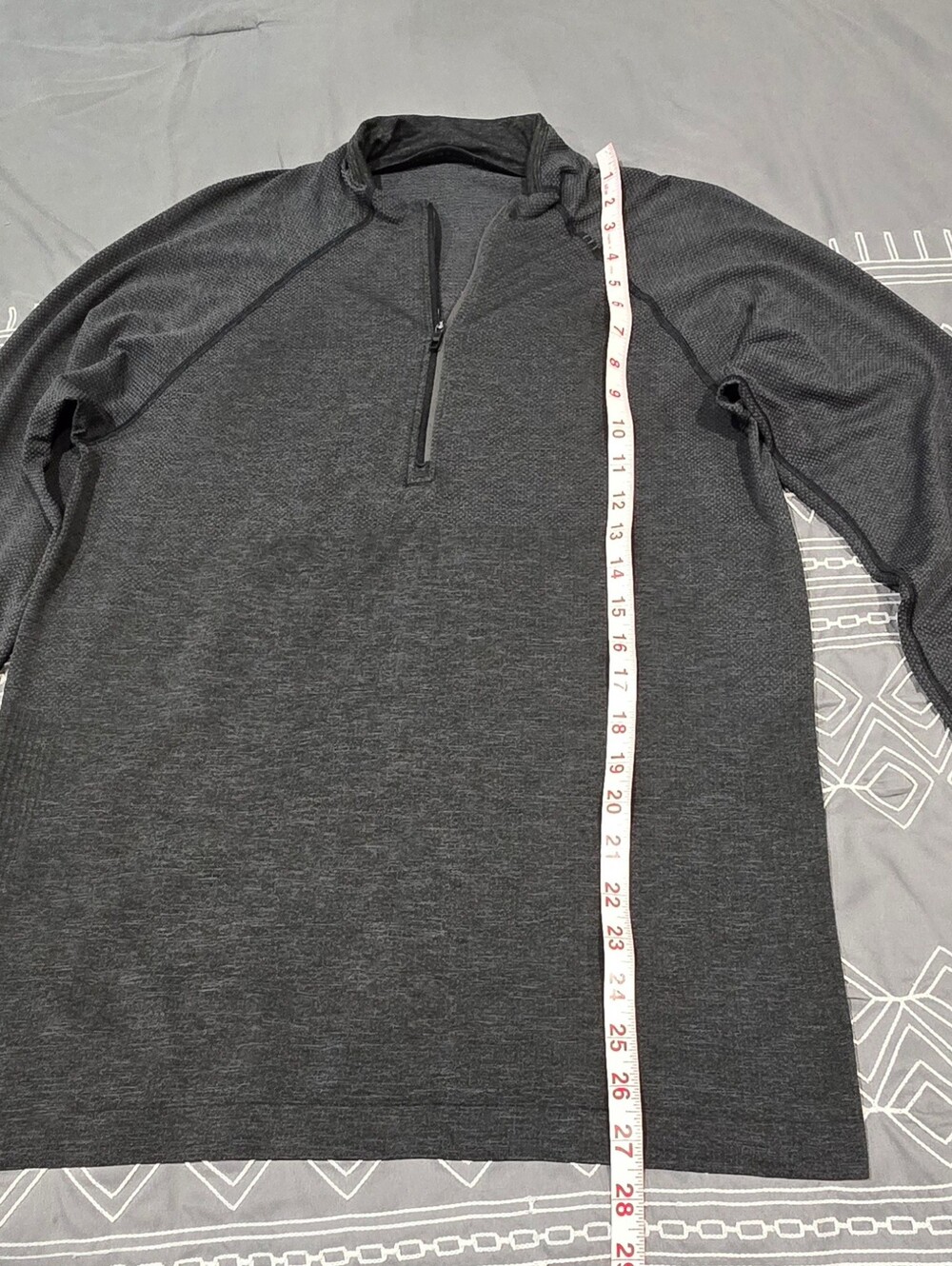 Lululemon Mens Metal Vent Tech 1/2 Zip In Grey Size Medium - Picture 3 of 6